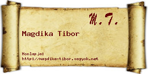 Magdika Tibor névjegykártya